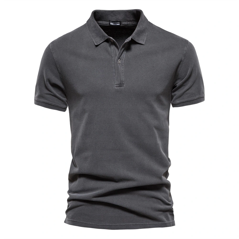 West Louis Polera Casual de Algodón 100% Manga Corta Estilo Polo ¡Comodidad y Elegancia!