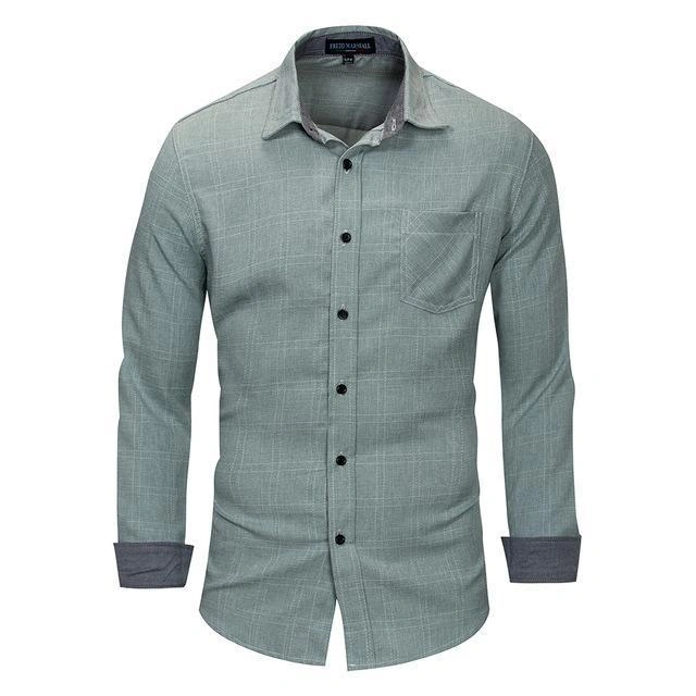 Camisa West Louis™ Cuadros Clásicos de Algodón 100% Estilo Casual para el Verano Fresco.